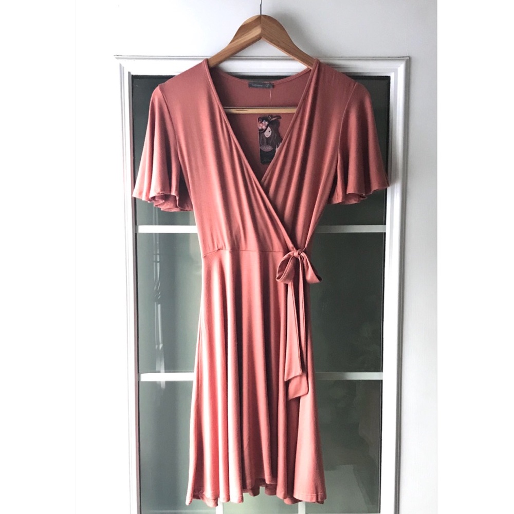 NEW Soprano Red Clay Aline Side Tie Dress